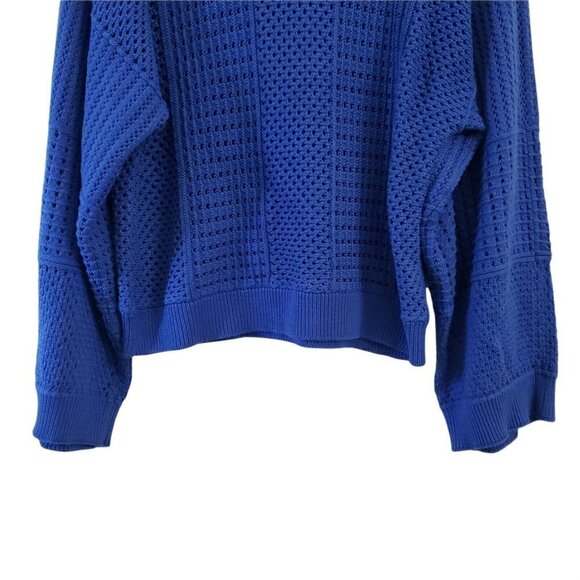 Moth Anthropologie Cobalt Sweater Small Blue Reese Kimono‎ Dolman Sleeve - Picture 5 of 12
